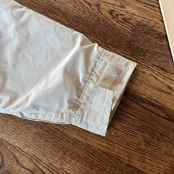 VTG Lands' End Wool Jacket Mens M Khaki Lined Hooded USA Parka Chore Barn Coat - Picture 12 of 15